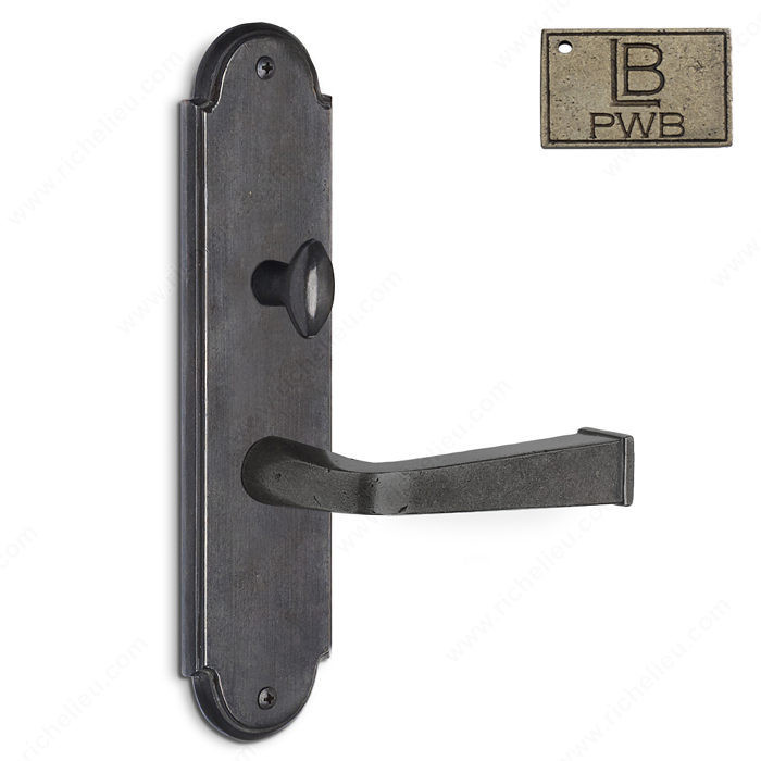 Right Mortise Escutcheon Entry, Lever L4/L4, 2.75 - Montana, Finish Pewter Bronze