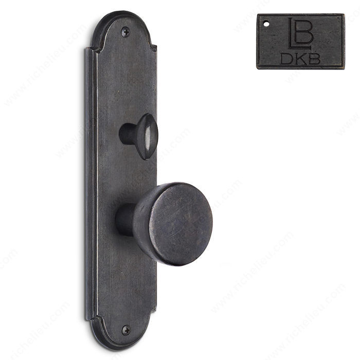 Right Hand Reverse Mortise Escutcheon Entry, Knob K2/K2, 2.50 - Montana, Finish Dark Bronze