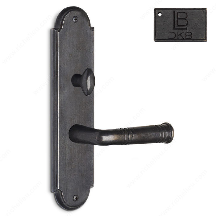 Right Hand Reverse Mortise Escutcheon Entry, Lever L3/L3, 2.50 - Montana, Finish Dark Bronze