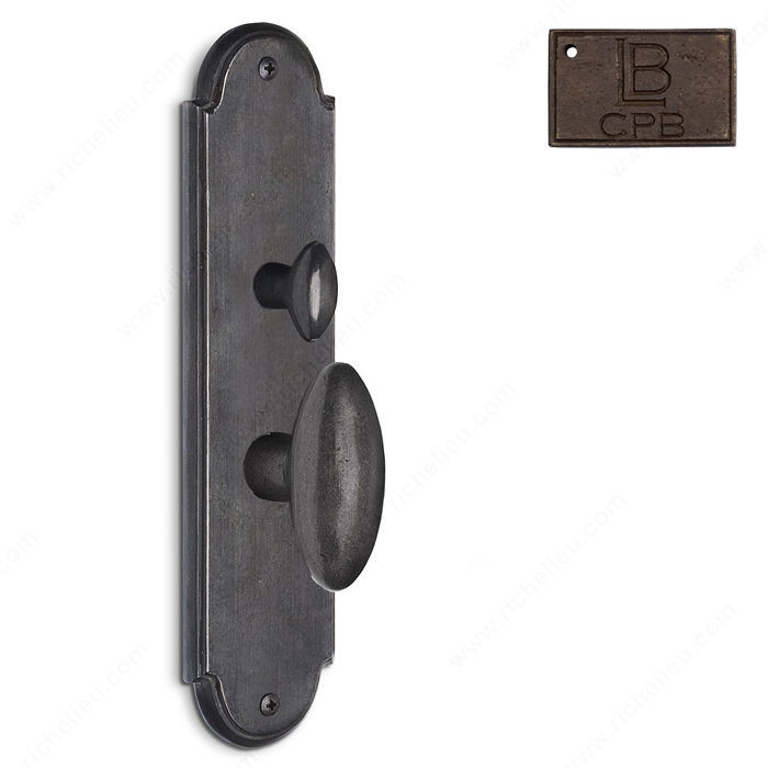 Right Hand Reverse Mortise Escutcheon Entry, Knob K1/K1, 2.75 - Montana, Finish Copper Bronze