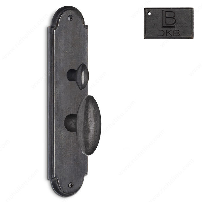 Right Hand Reverse Mortise Escutcheon Entry, Knob K1/K1, 2.75 - Montana, Finish Dark Bronze