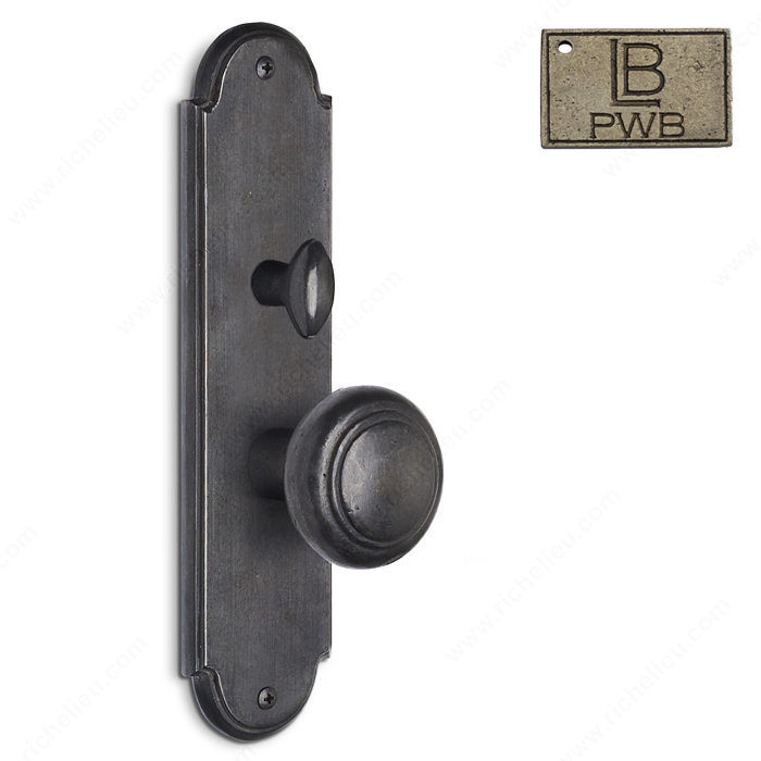 Right Hand Reverse Mortise Escutcheon Entry, Knob K3/K3, 2.75 - Montana, Finish Pewter Bronze