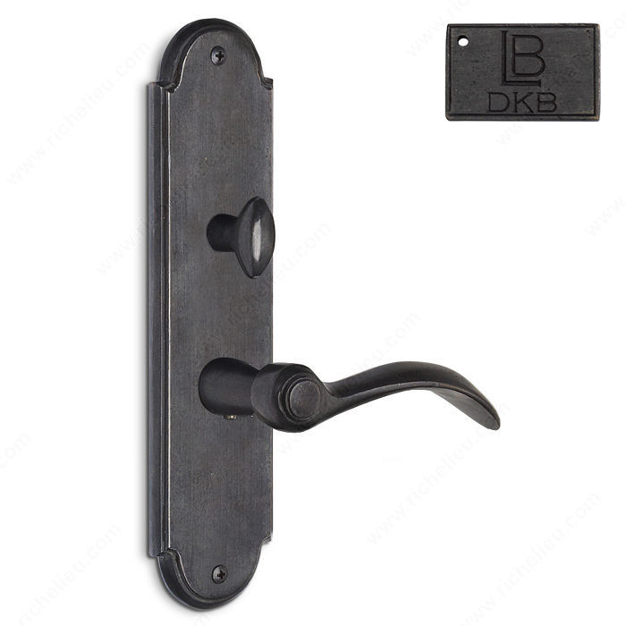Right Hand Reverse Mortise Escutcheon Entry, Lever L1/L1, 2.75 - Montana, Finish Dark Bronze