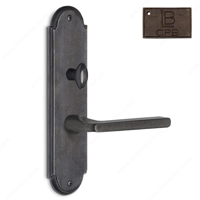 Right Hand Reverse Mortise Escutcheon Entry, Lever L2/L2, 2.75 - Montana, Finish Copper Bronze