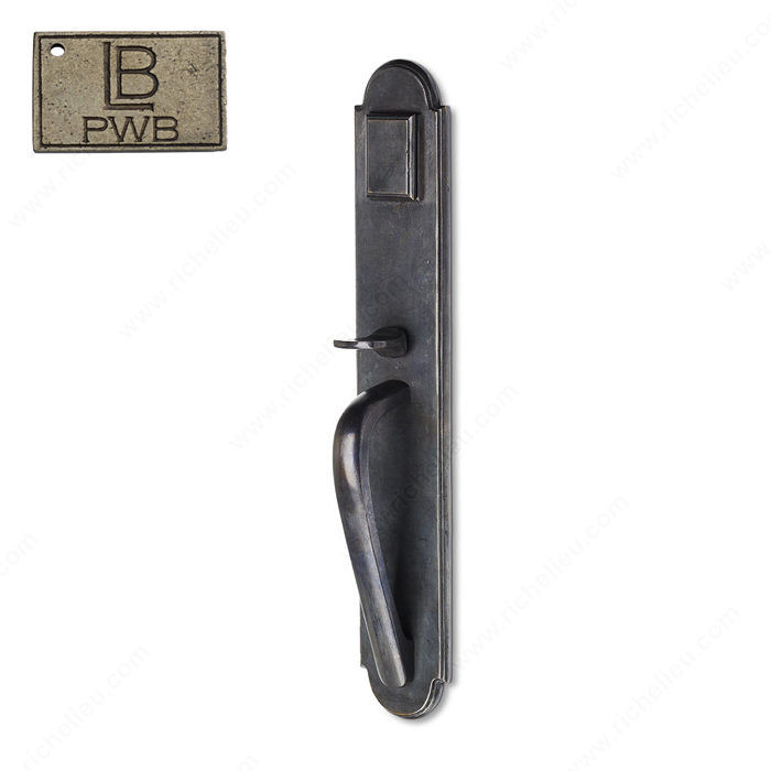 Left Mortise Handle Entry, Knob K2, 2.75 - Montana, Finish Pewter Bronze