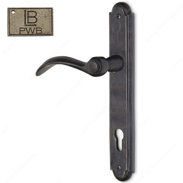Left Hand Multipoint Entry, European Cylinder, Lever L1 - Montana, Finish Pewter Bronze