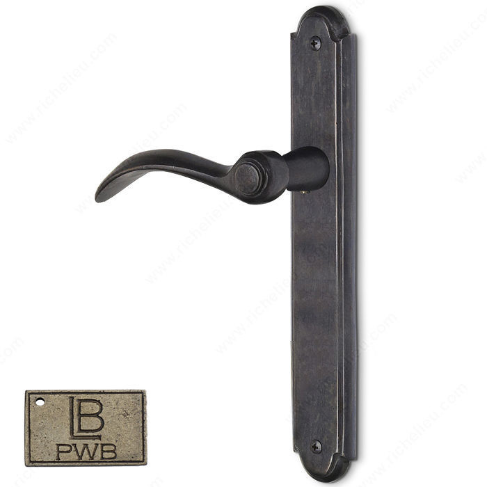Left Hand Multipoint Full Dummy, European Cylinder, Lever L1 - Montana, Finish Pewter Bronze