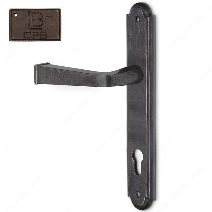 Left Hand Multipoint Patio Entry, European Cylinder, Lever L4 - Montana, Finish Copper Bronze