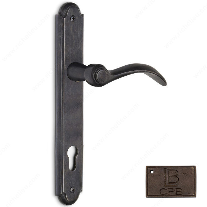 Right Hand Multipoint Patio Entry, European Cylinder, Lever L1 - Montana, Finish Copper Bronze