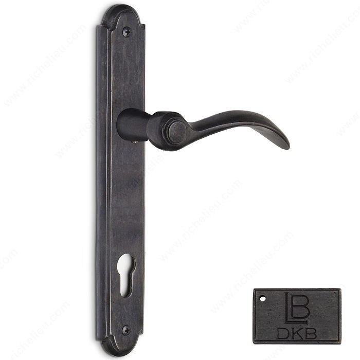 Right Hand Multipoint Patio Entry, European Cylinder, Lever L1 - Montana, Finish Dark Bronze