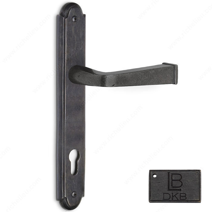 Right Hand Multipoint Patio Entry, European Cylinder, Lever L4 - Montana, Finish Dark Bronze