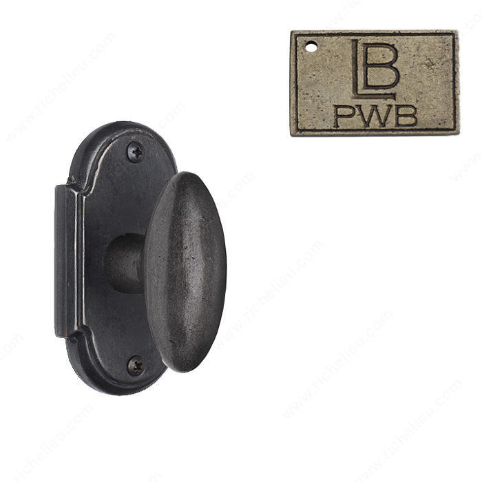 Rosette Full Dummy Set, Knob K1 - Montana, Finish Pewter Bronze