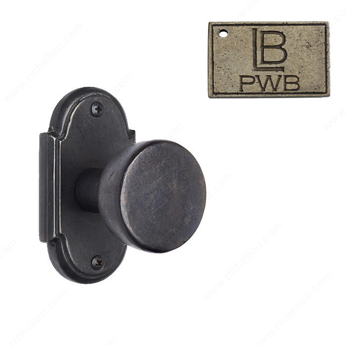 Rosette Passage Set, Knob K2, 2.38- Montana, Finish Pewter Bronze