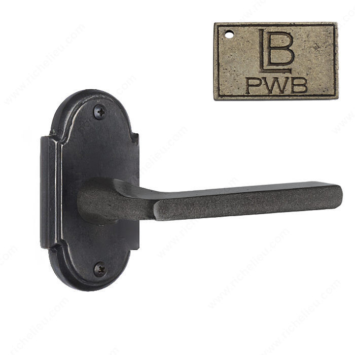 Rosette Passage Set, Lever L2, 2.38 - Montana, Finish Pewter Bronze