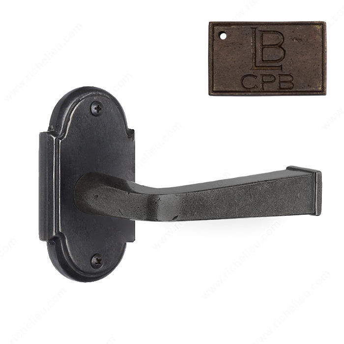 Rosette Passage Set, Lever L4, 2.38 - Montana, Finish Copper Bronze