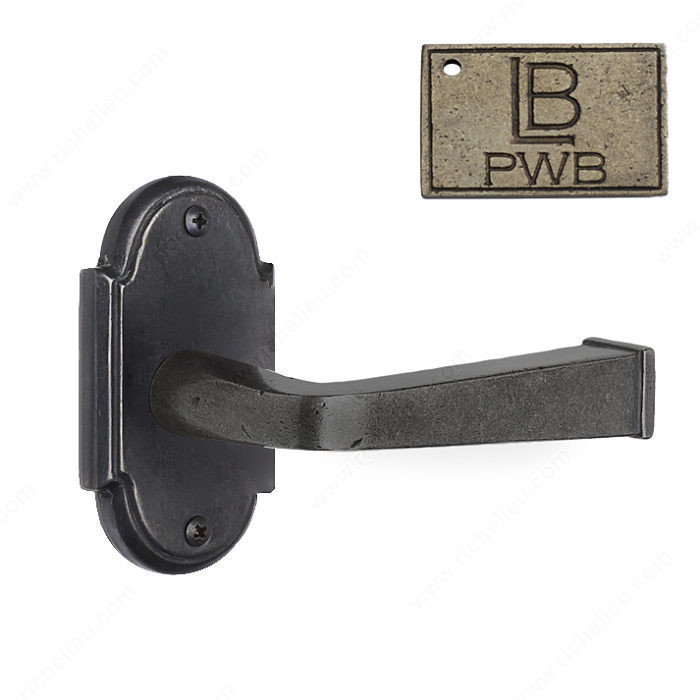 Rosette Passage Set, Lever L4, 2.38 - Montana, Finish Pewter Bronze