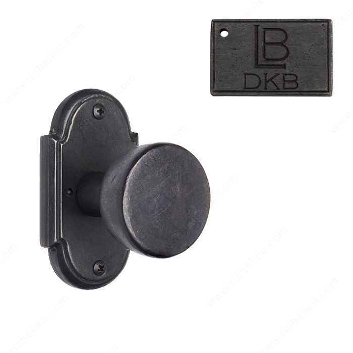 Rosette Privacy Set, Knob K2, 2.38 - Montana, Finish Dark Bronze