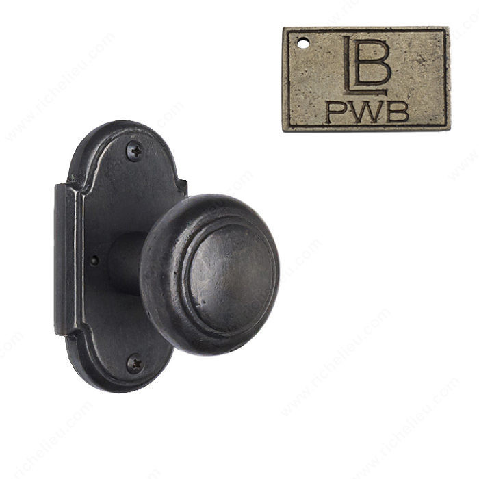 Rosette Privacy Set, Knob K3, 2.38 - Montana, Finish Pewter Bronze