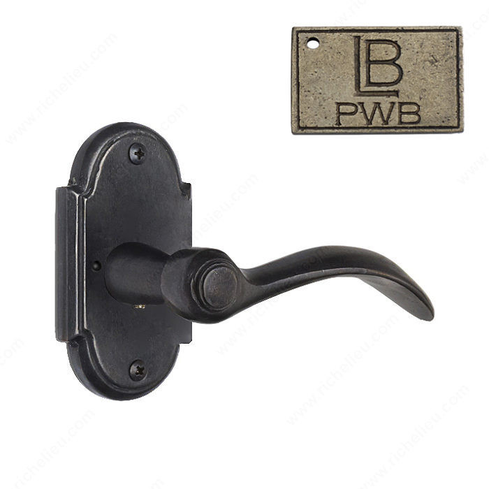 Rosette Privacy Set, Lever L1, 2.75 - Montana, Finish Pewter Bronze