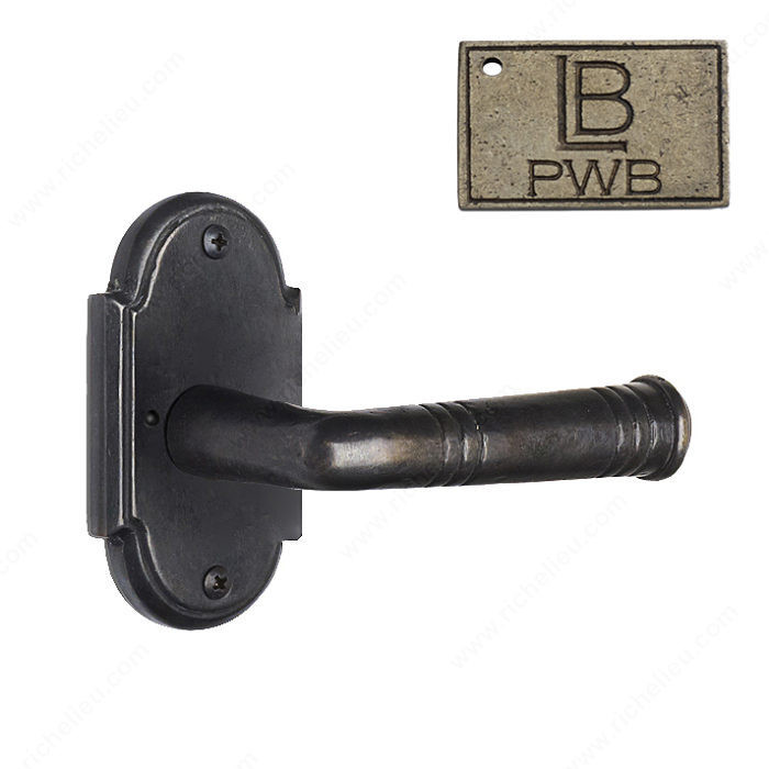 Rosette Privacy Set, Lever L3, 2.75 - Montana, Finish Pewter Bronze