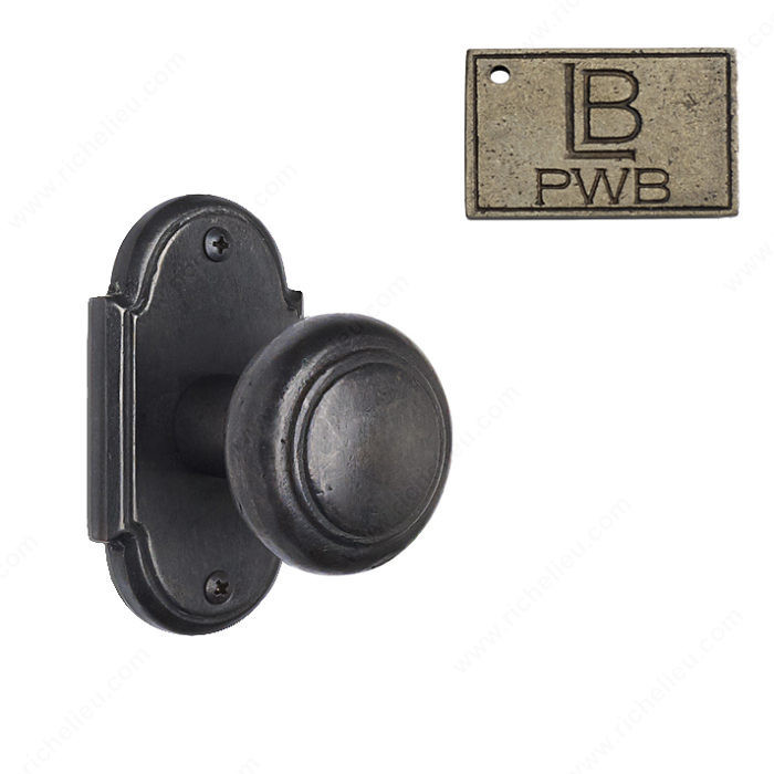 Rosette Single Dummy Set, Knob K3 - Montana, Finish Pewter Bronze