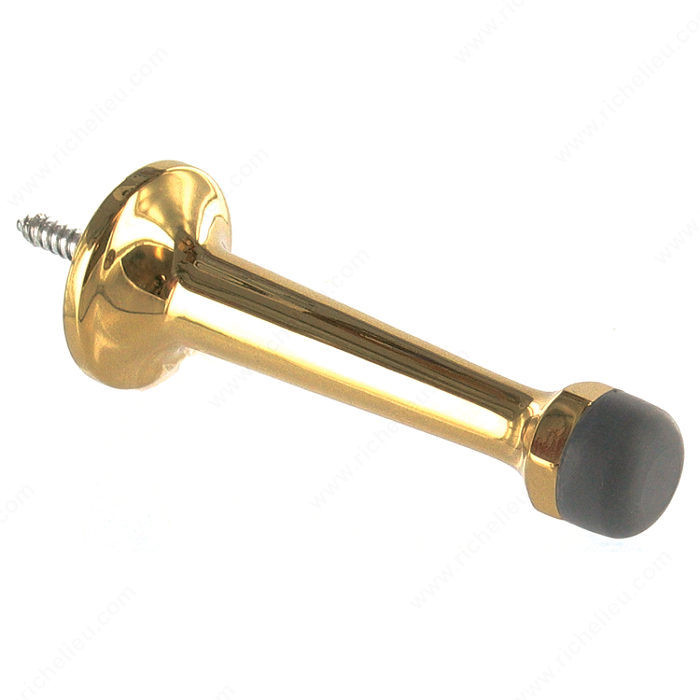 3 Door Stop - Solid Brass, Finish Satin Nickel