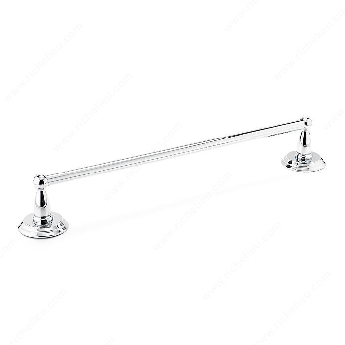 Towel Bar - Montebello Collection, Length - Overall Dimensions 520 mm, Finish Chrome, Center-to-Center 455 mm