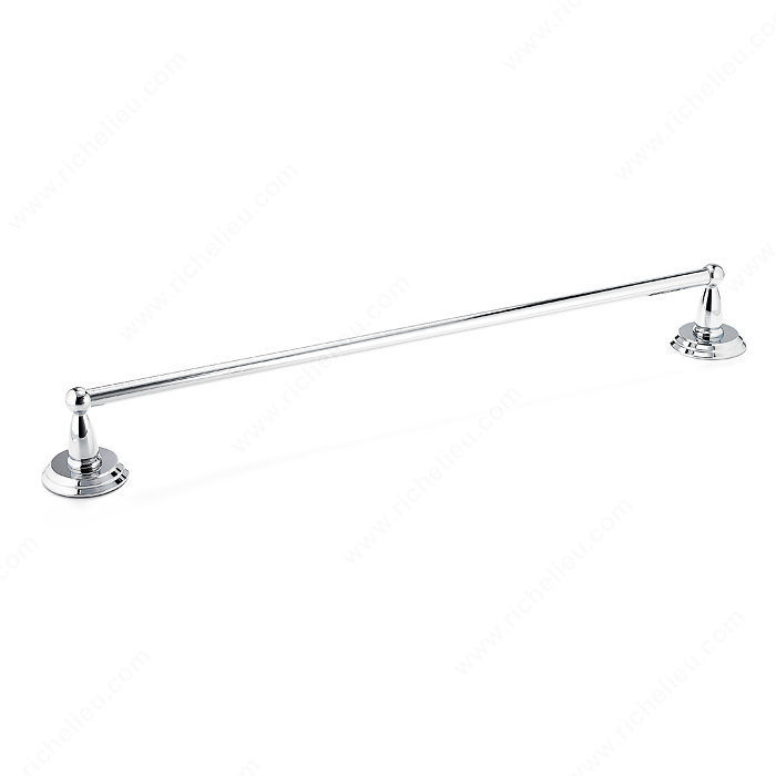 Towel Bar - Montebello Collection, Length - Overall Dimensions 663 mm, Finish Chrome, Center-to-Center 598 mm