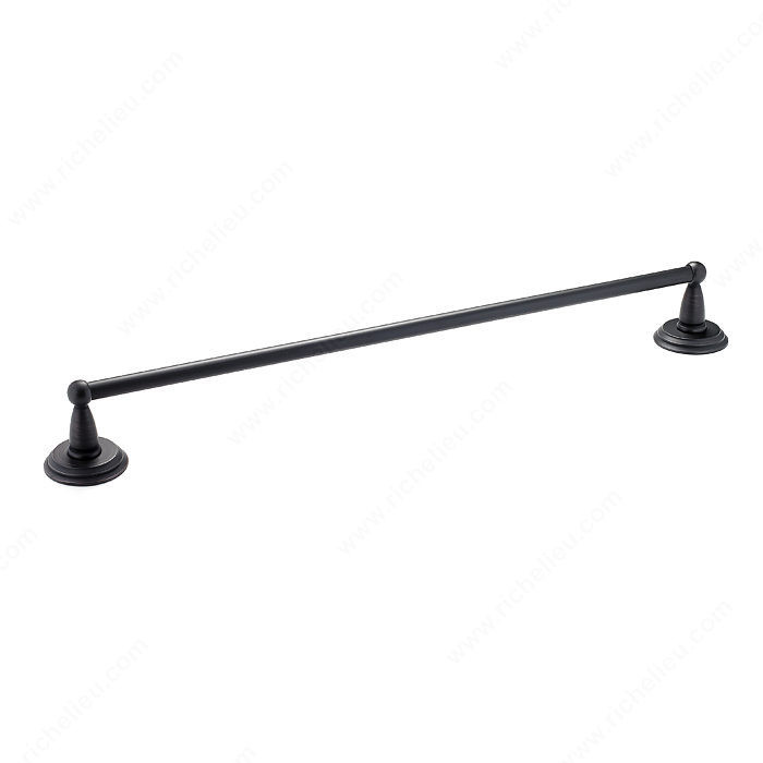 Towel Bar - Montebello Collection, Length - Overall Dimensions 663 mm, Finish Brushed Oil-Rubbed Bronze, Center-to-Center 598 mm
