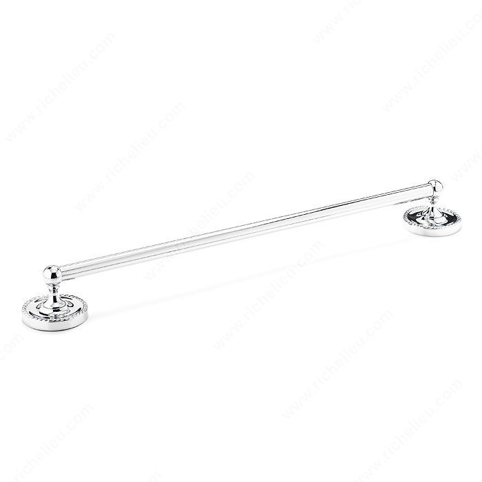 Towel Bar - Cambridge Collection, Length - Overall Dimensions 520 mm, Finish Chrome, Center-to-Center 444 mm