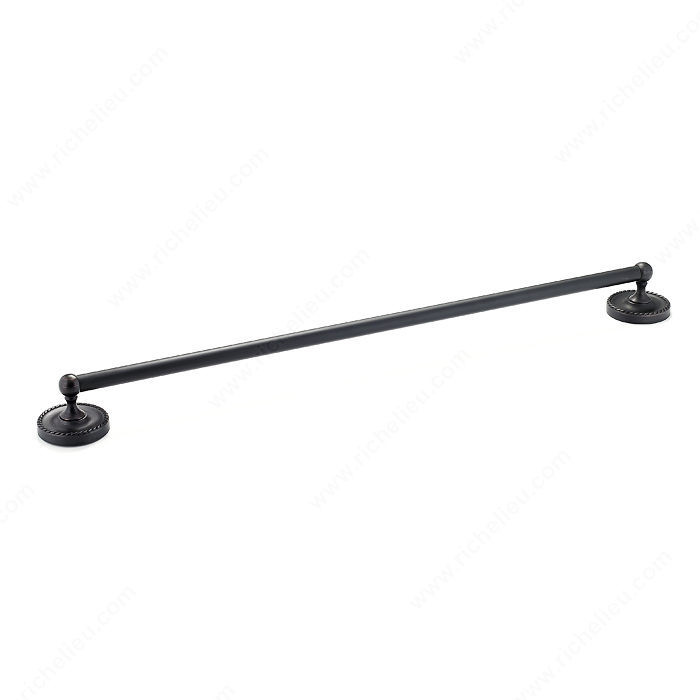 Towel Bar - Cambridge Collection, Length - Overall Dimensions 650 mm, Finish Brushed Oil-Rubbed Bronze, Center-to-Center 559 mm