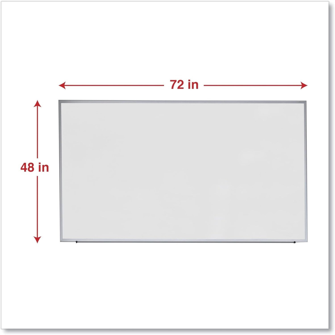 Dry Erase Marker Board, Melamine, 72 x 48, Silver Aluminum Frame B00658QXN4