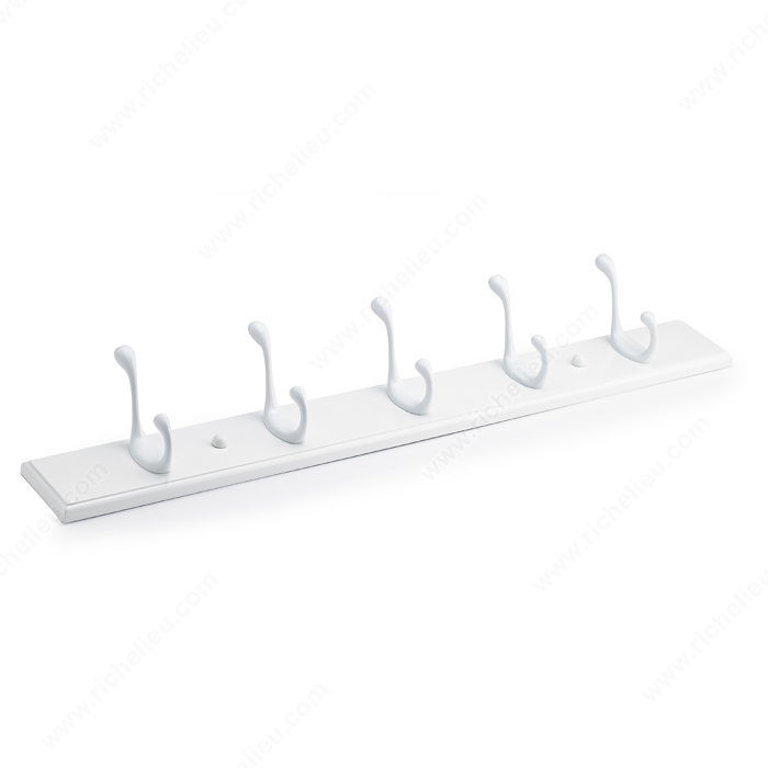 Utility Hook Rack - 0202, Board Finish White, Finish White