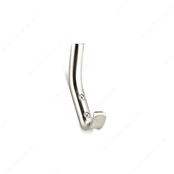 Contemporary Metal Hook - 1143, Finish Brushed Nickel, Our Divisions Nystrom PRO-PACK 2