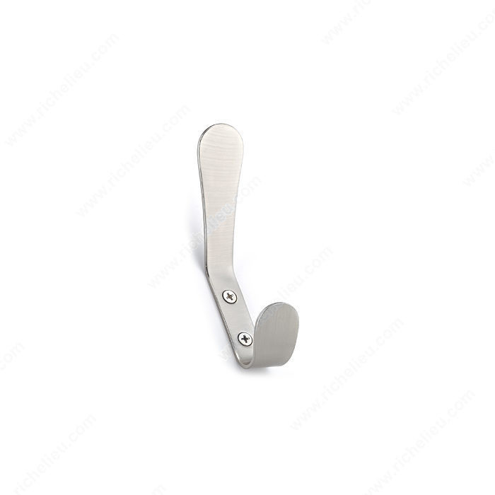 Contemporary Metal Hook - 1253, Finish Brushed Nickel, Our Divisions Nystrom PRO-PACK 3