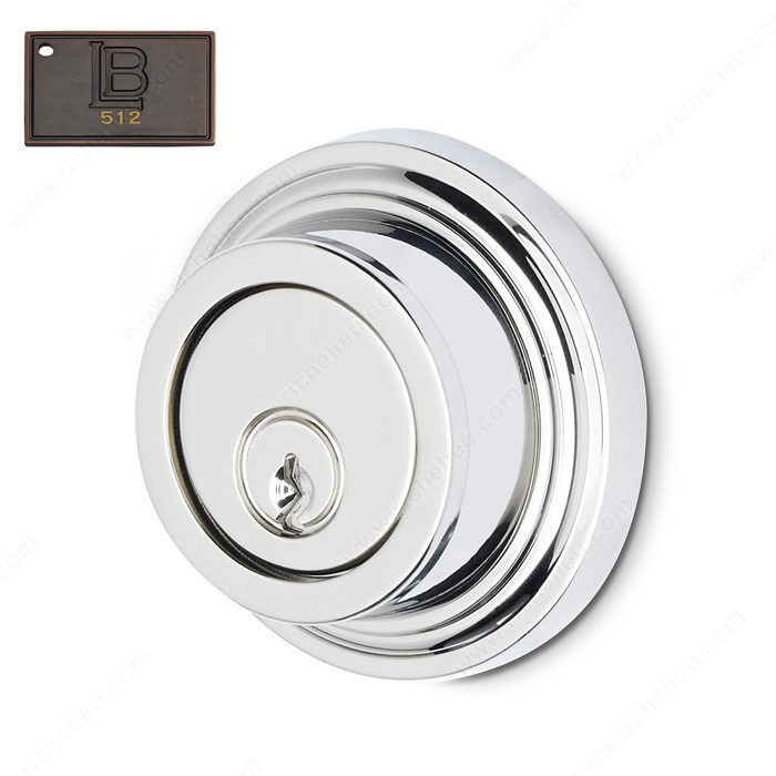 Auxiliary Deadbolt, Double Cylinder, 2.75 - New York, Finish Brushed Oil-Rubbed Bronze