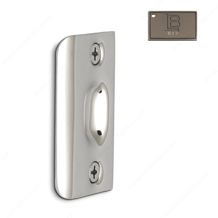 Ball Catch - Brass, Finish Brushed Antique Nickel
