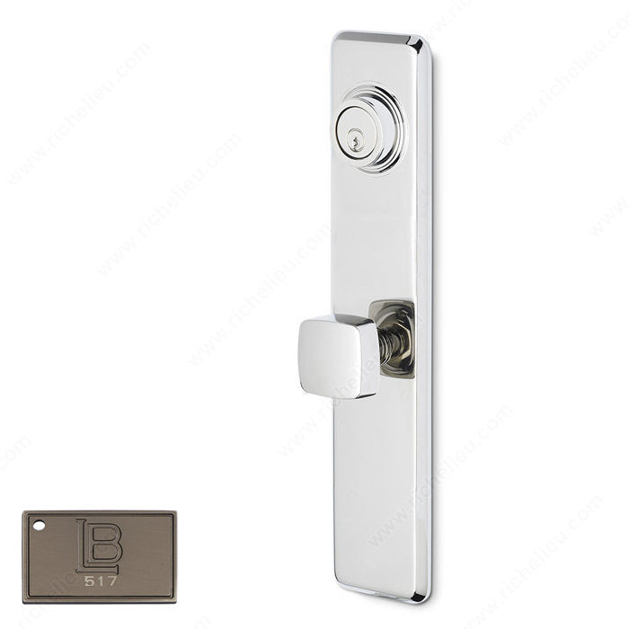 Deadbolt Escutcheon, Double Cylinder, Knob K6/K6, 2.75 - New York, Finish Brushed Antique Nickel
