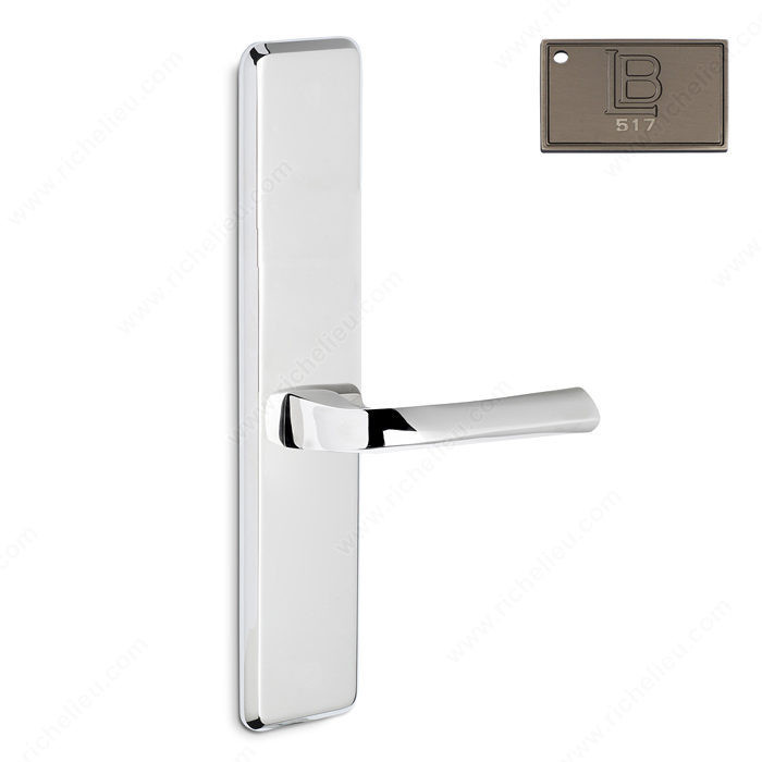 Right Deadbolt Full Dummy, Lever L6/L6 - New York, Finish Brushed Antique Nickel