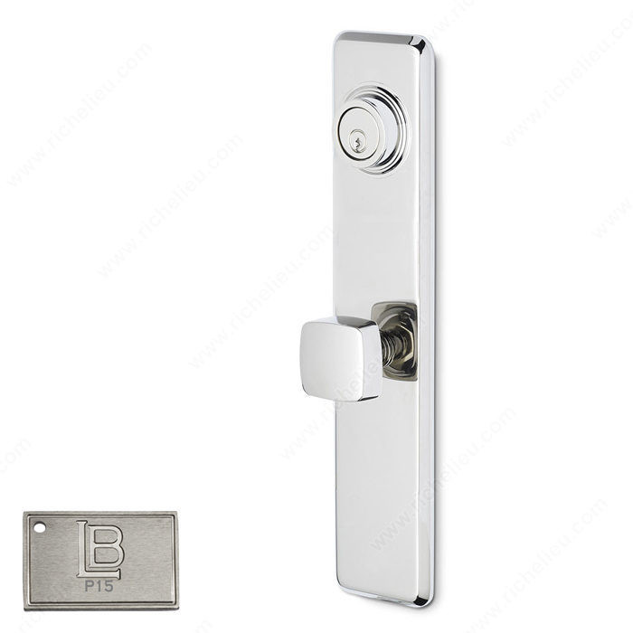 Deadbolt Escutcheon, Single Cylinder, Knob K6/K6, 2.38 - New York, Finish PVD Brushed Nickel
