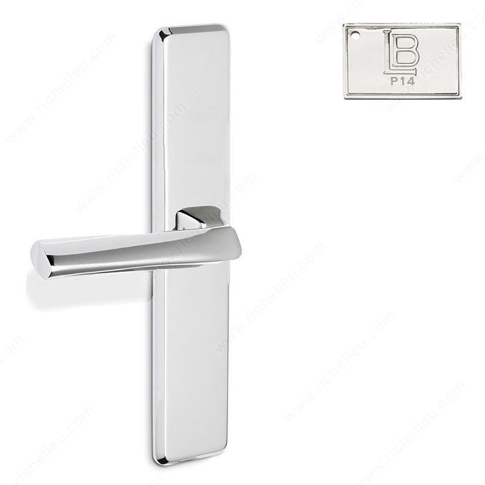 Left Escutcheon Full Dummy Set, Lever L6 - New York, Finish PVD Polished Nickel