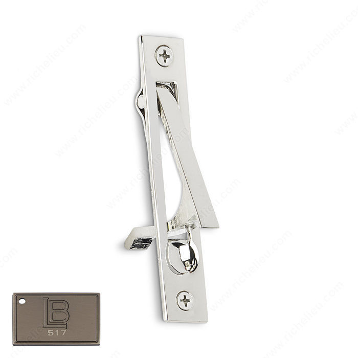 Edge Pull - Brass, Finish Brushed Antique Nickel