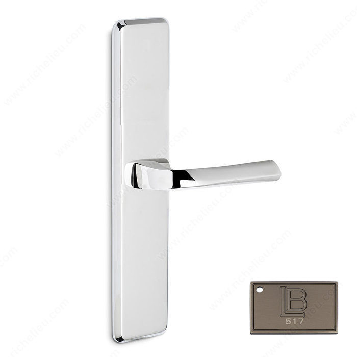 Right Escutcheon Privacy Set, Lever L6, 2.75 - New York, Finish Brushed Antique Nickel