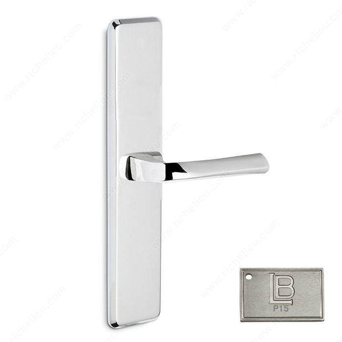 Right Escutcheon Privacy Set, Lever L6, 2.75 - New York, Finish PVD Brushed Nickel