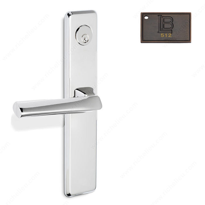 Left Mortise Escutcheon Entry, Lever L6/L6, 2.50 - New York, Finish Brushed Oil-Rubbed Bronze