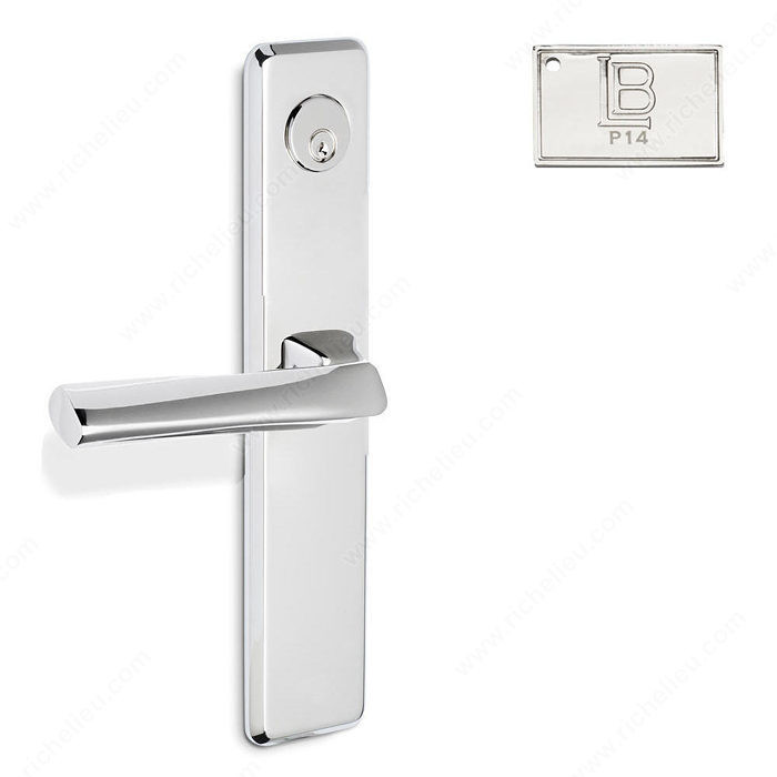 Left Mortise Escutcheon Entry, Lever L6/L6, 2.50 - New York, Finish PVD Polished Nickel