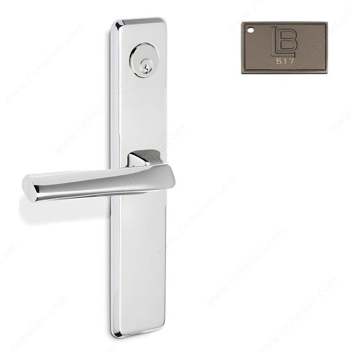 Left Hand Reverse Mortise Escutcheon Entry, Lever L6/L6, 2.50 - New York, Finish Brushed Antique Nickel