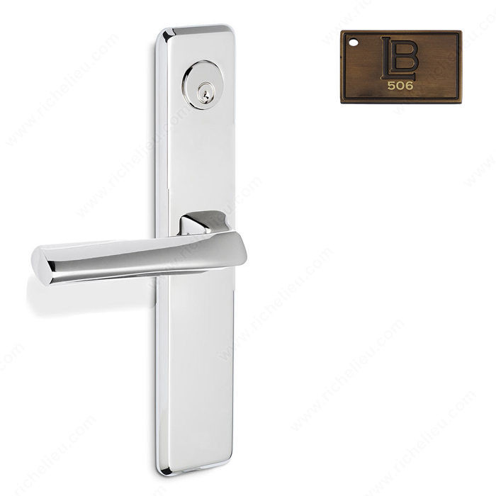 Left Hand Reverse Mortise Escutcheon Entry, Lever L6/L6, 2.75 - New York, Finish Brushed Antique Brass