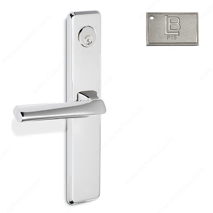 Left Hand Reverse Mortise Escutcheon Entry, Lever L6/L6, 2.75 - New York, Finish PVD Brushed Nickel