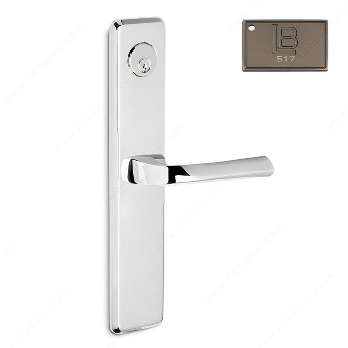 Right Mortise Escutcheon Entry, Lever L6/L6, 2.75 - New York, Finish Brushed Antique Nickel